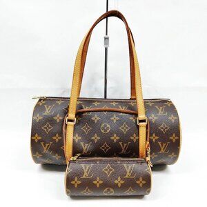 Authentic Louis Vuitton Papillon 30 Brown Monogram Hand Bag mn930-012326